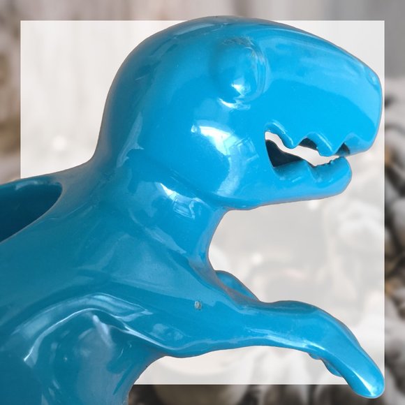 Set of 3 - CB2 Blue Dinosaur (T-Rex) Tea Light Candle Holders ๐ฆ - Picture 5 of 6